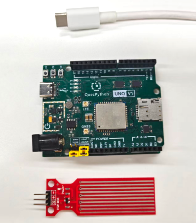 初学者视角体验：【EC800X Duino 开发板】传感器体验-水位检测传感器！